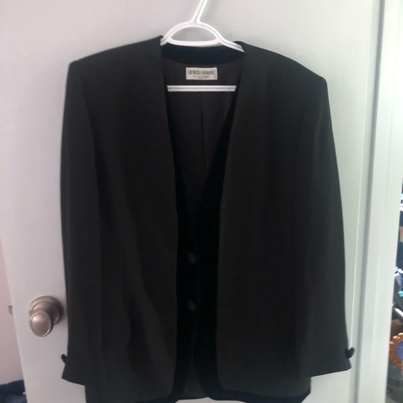 GIORGIO ARMANI dress jacket very black - Picture 1 of 6